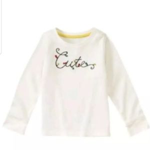 Gymboree Merry And Bright "Cute" Thermal Shirt XS